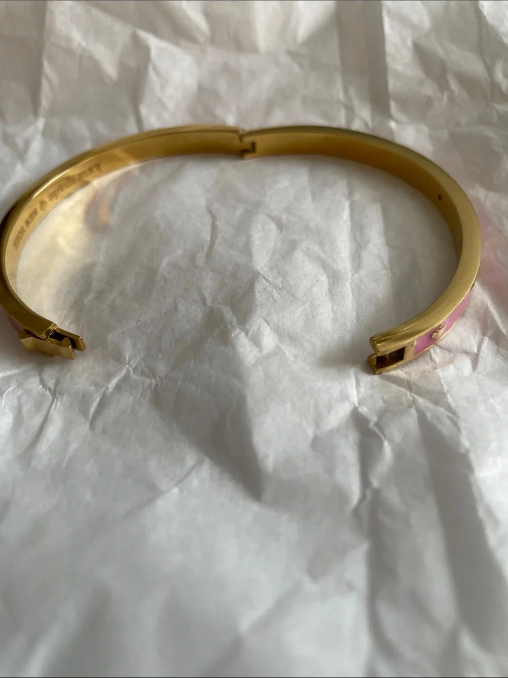 Kate Spade Pink Gold Spades & Trimming With Clasp EUC - Picture 5 of 6